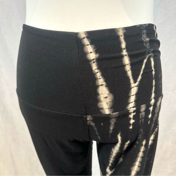 Black half and half lightning strike color block leggings size OS - Picture 4 of 6